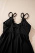 Black 2Pcs Solid Color Spaghetti Straps Tankini Set